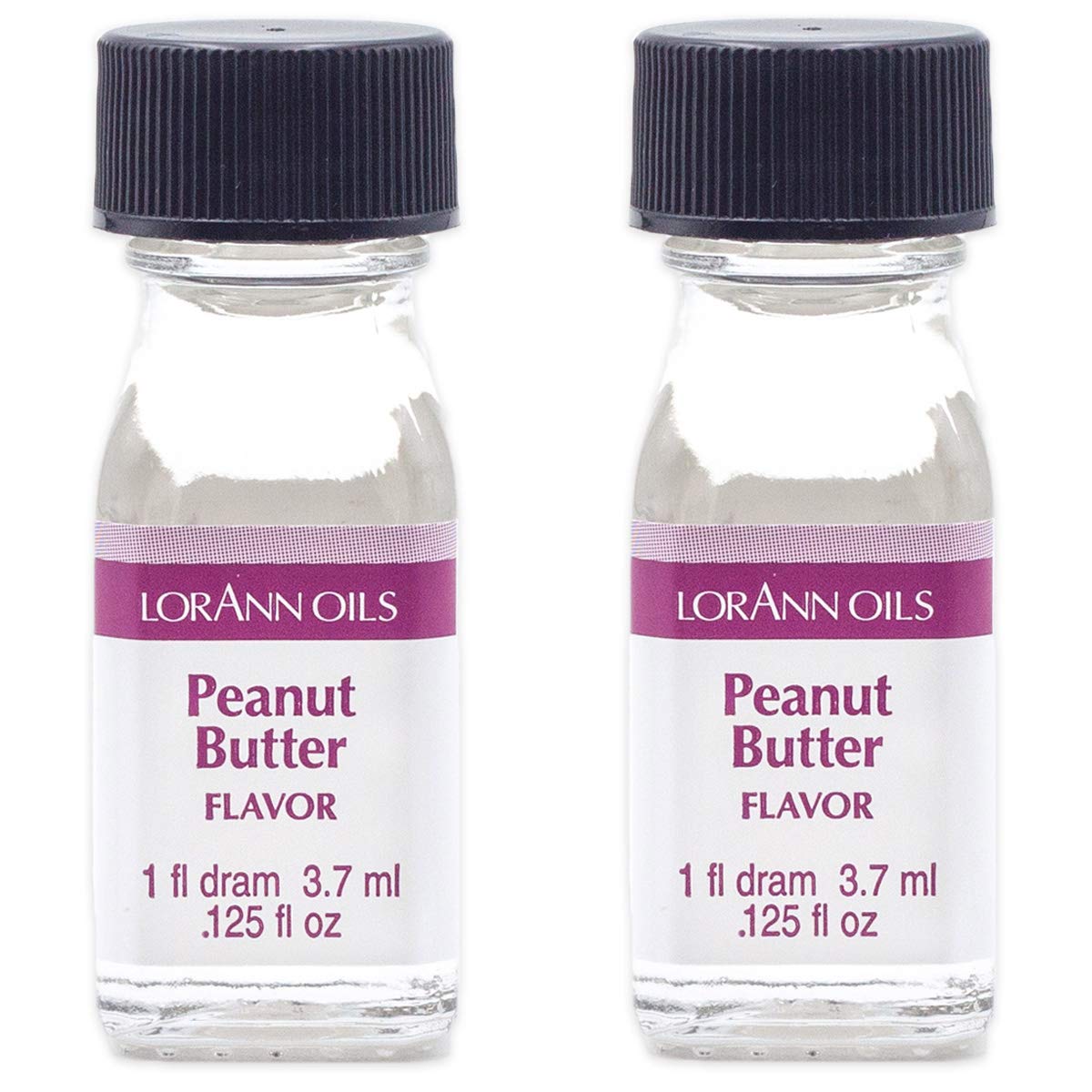 LorAnn Oils Super Strength Peanut Butter Flavoring - 4X Stronger Than Extracts for Candy Making, Baking & Hard Candy - Natural & Bold Flavor Oils (Pack of 2, 0.125 fl oz) - Perfect for DIY Treats, Desserts & Homemade Candies