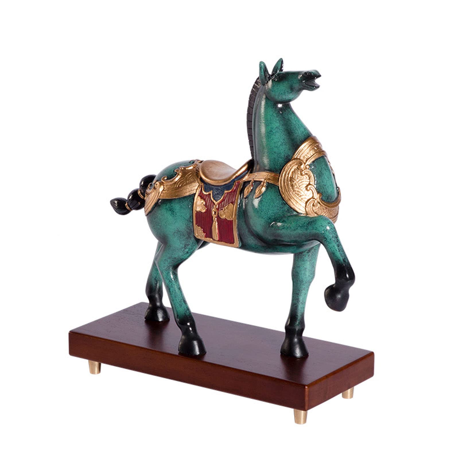 BEFASYY Resin Horse Statue Sculpture - Handcrafted Brown Horse Figurine for Home & Office Decor, Wine Shelf Display, Desktop Ornament - Perfect Gift for Equestrian Lovers & Western Theme Decor