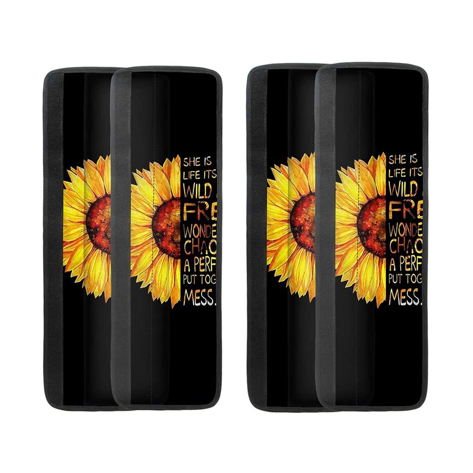 KEIAHUAN 4-Pack Non-Slip Refrigerator Handle Covers - Sunflower Design Kitchen Appliance Protectors for Refrigerator, Microwave & Dishwasher - Perfect for Home Kitchen Safety and Decor