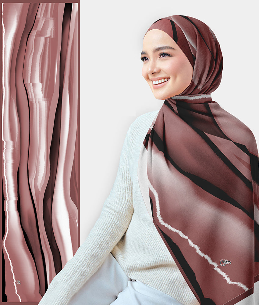 Elegant Jenna Printed Chiffon Scarf - Lightweight Rectangular Fashion Scarf for Women - Perfect for Office, Parties & Everyday Wear