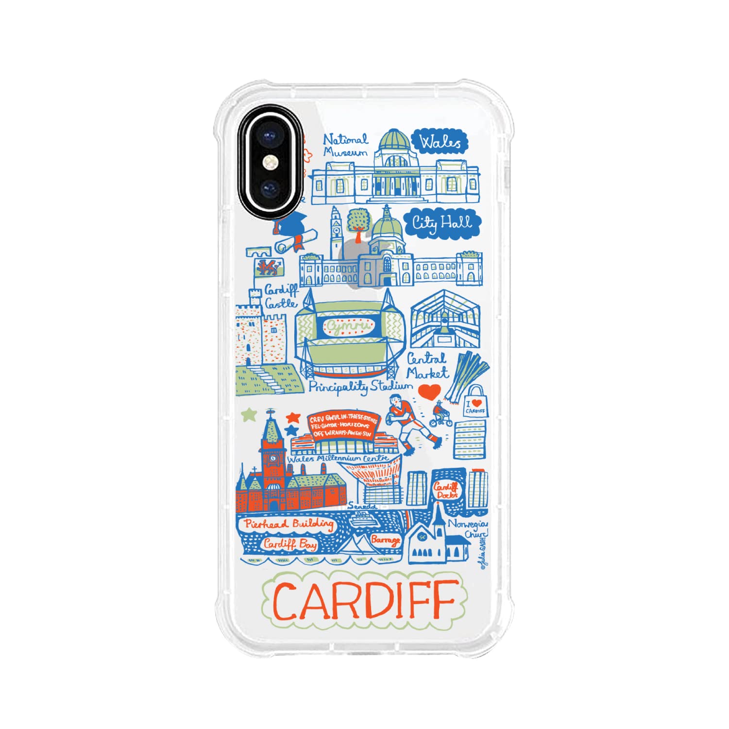 OTM Essentials Cardiff Cityscape Travel Phone Case - Durable Protective Cover for iPhone & Samsung - Perfect for Travel, Commuting & Everyday Use