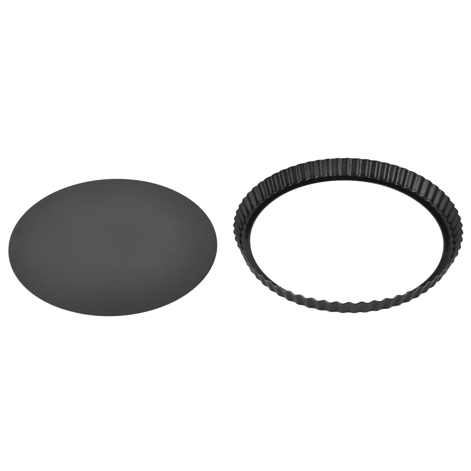Non-Stick Tart Pan - Carbon Steel Baking Dish with Superior Heat Conduction, Easy to Clean - Perfect for Baking Fruit Tarts, Quiches & Desserts at Home