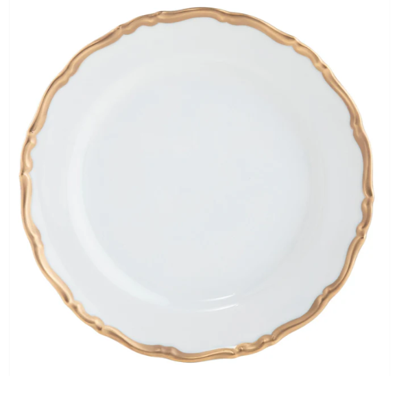 Personalized Birmingham Gold Monogram Dinner Plate - Elegant Formal Dining & Special Occasion Tableware