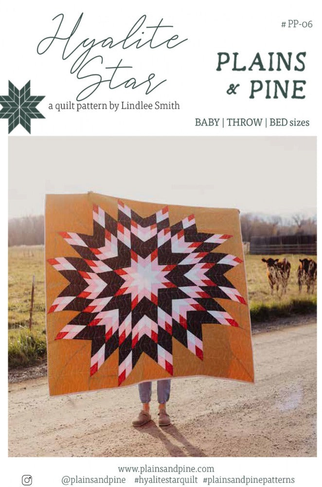 Hyalite Star Quilt Pattern - Premium DIY Quilting Kit for Beginners & Experts - Perfect for Home Decor, Baby Blankets & Gift Giving