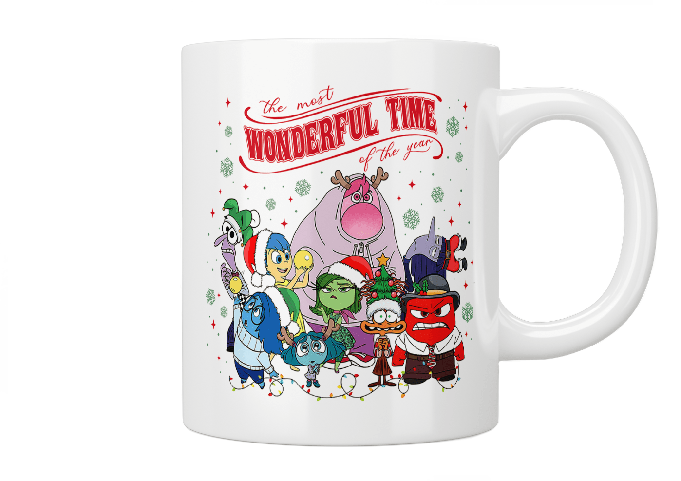 Inside Out The Most Wonderful Time Of The Year Christmas Mug - Holiday Coffee Cup for Christmas Gifts, Office Parties & Cozy Winter Mornings
