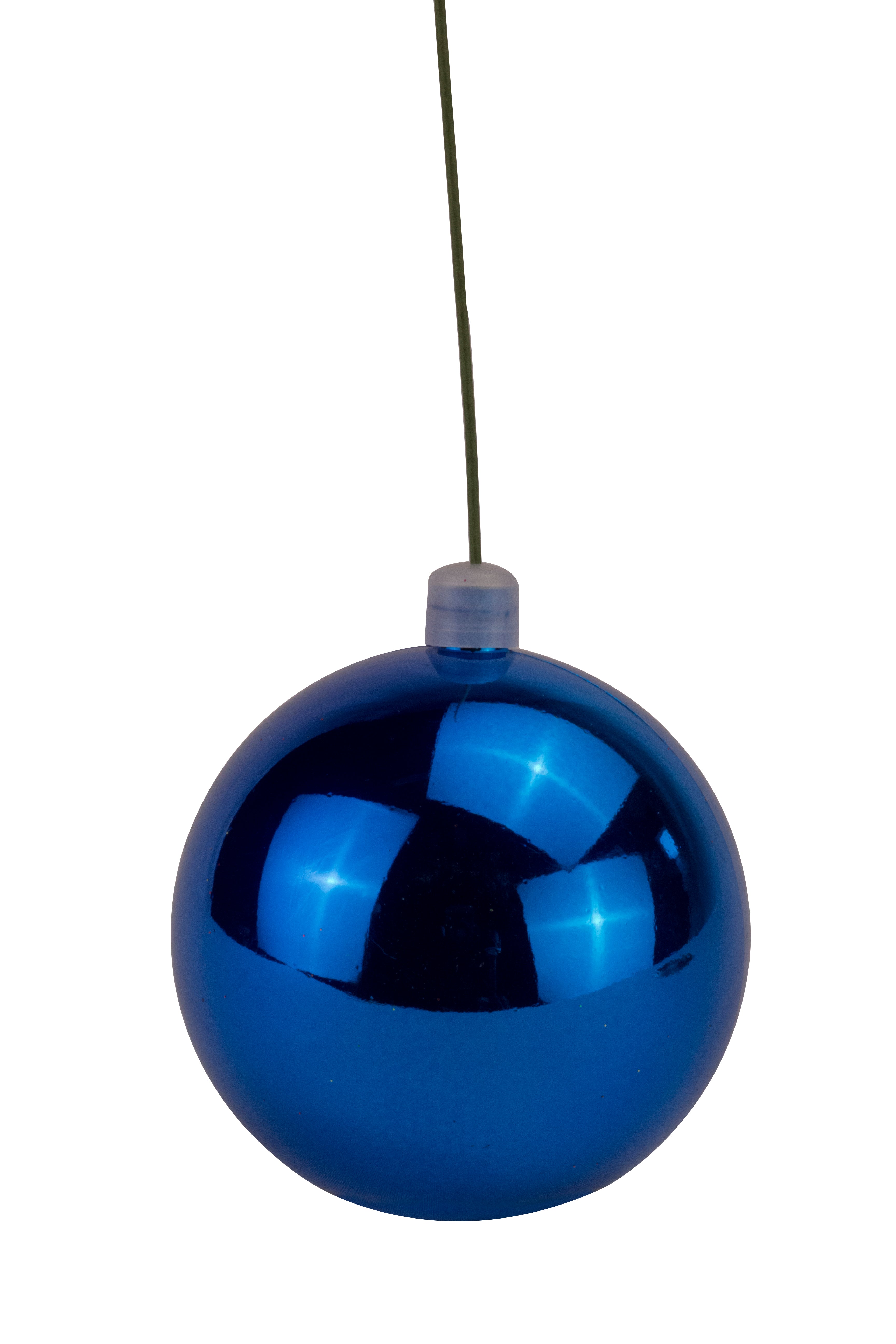 10 Pack Shiny Blue 250mm Christmas Ball Ornaments - UV Coated Wire Hanging Decor for Holiday Tree, Party & Home Decoration