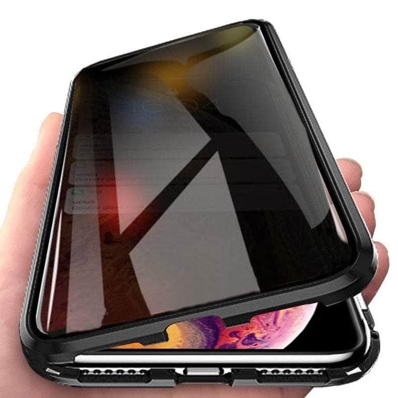 Magnetic Tempered Glass Privacy Case for iPhone 15 Pro Max - Anti-Spy Screen Protector with Strong Magnets for Secure Attachment | Perfect for Office, Travel and Everyday Use