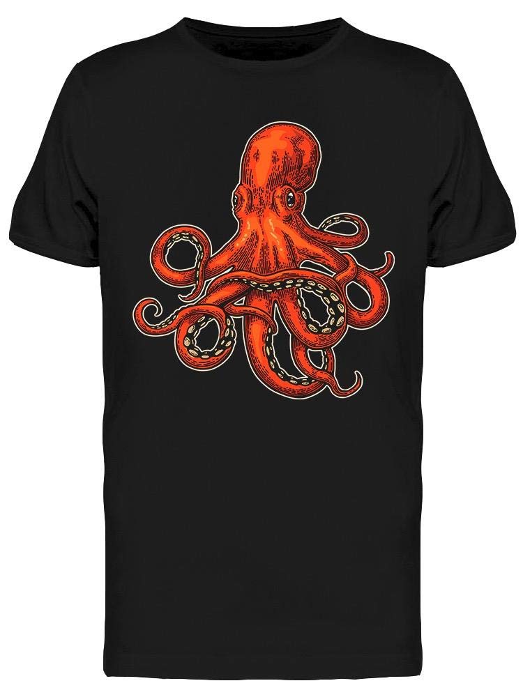 Red Octopus Graphic T-Shirt for Men - Stylish Casual Tee for Everyday Wear, Street Fashion & Outings
