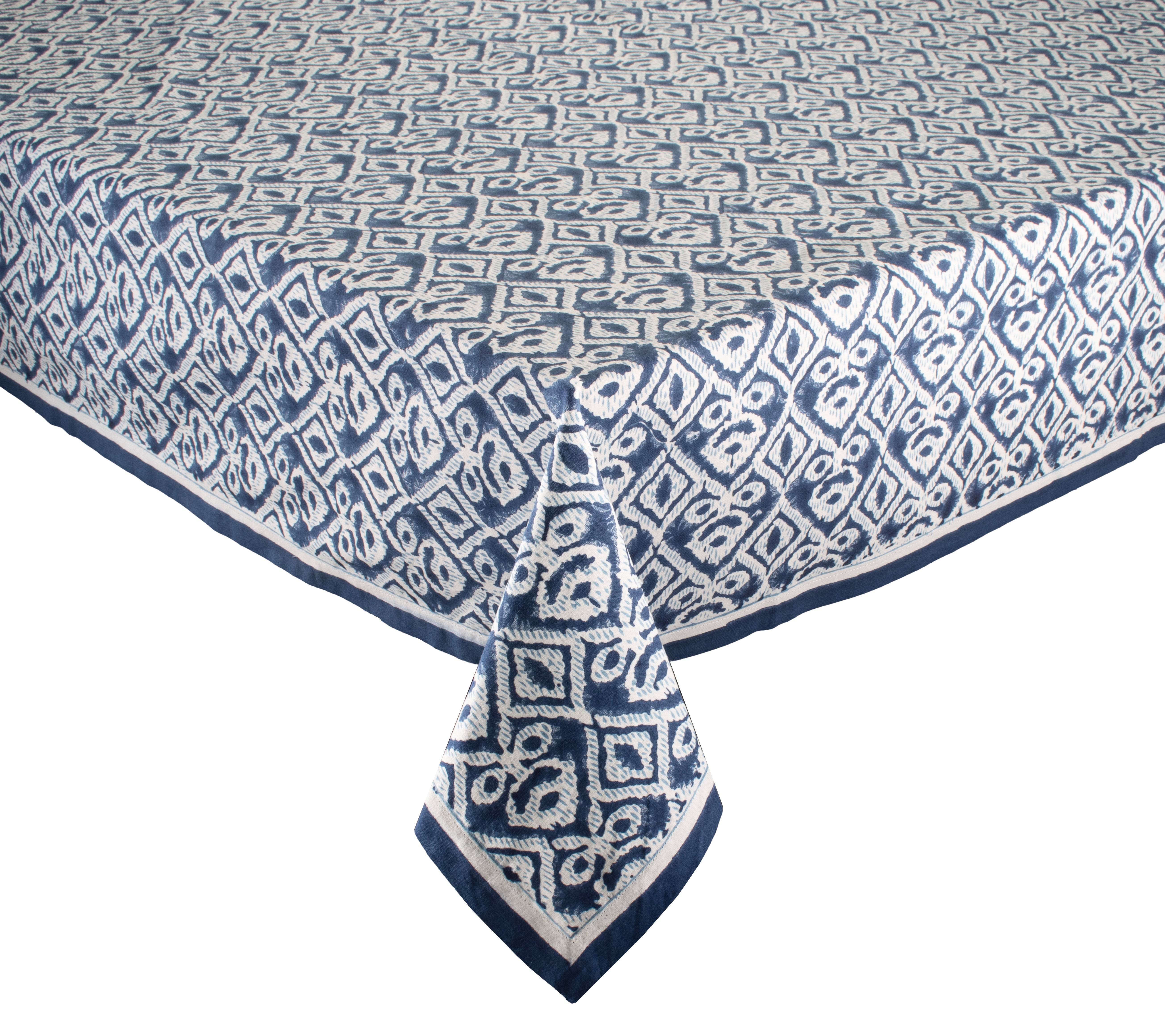 Waterproof Navy Blue Outdoor Tablecloth for Picnics, BBQs, and Patio Dining – Durable & Stylish Alfresco Table Cover