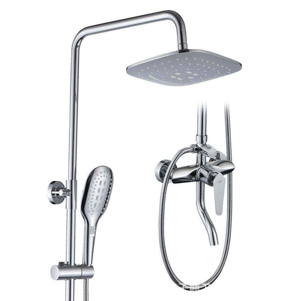 Premium NMDCDH Shower Set - Wall/Ceiling Mounted Bathroom Faucet with Diverter Mixer, Handheld Spray & Rain Shower Head - Perfect for Modern Bathroom Renovation & Spa-Like Shower Experience