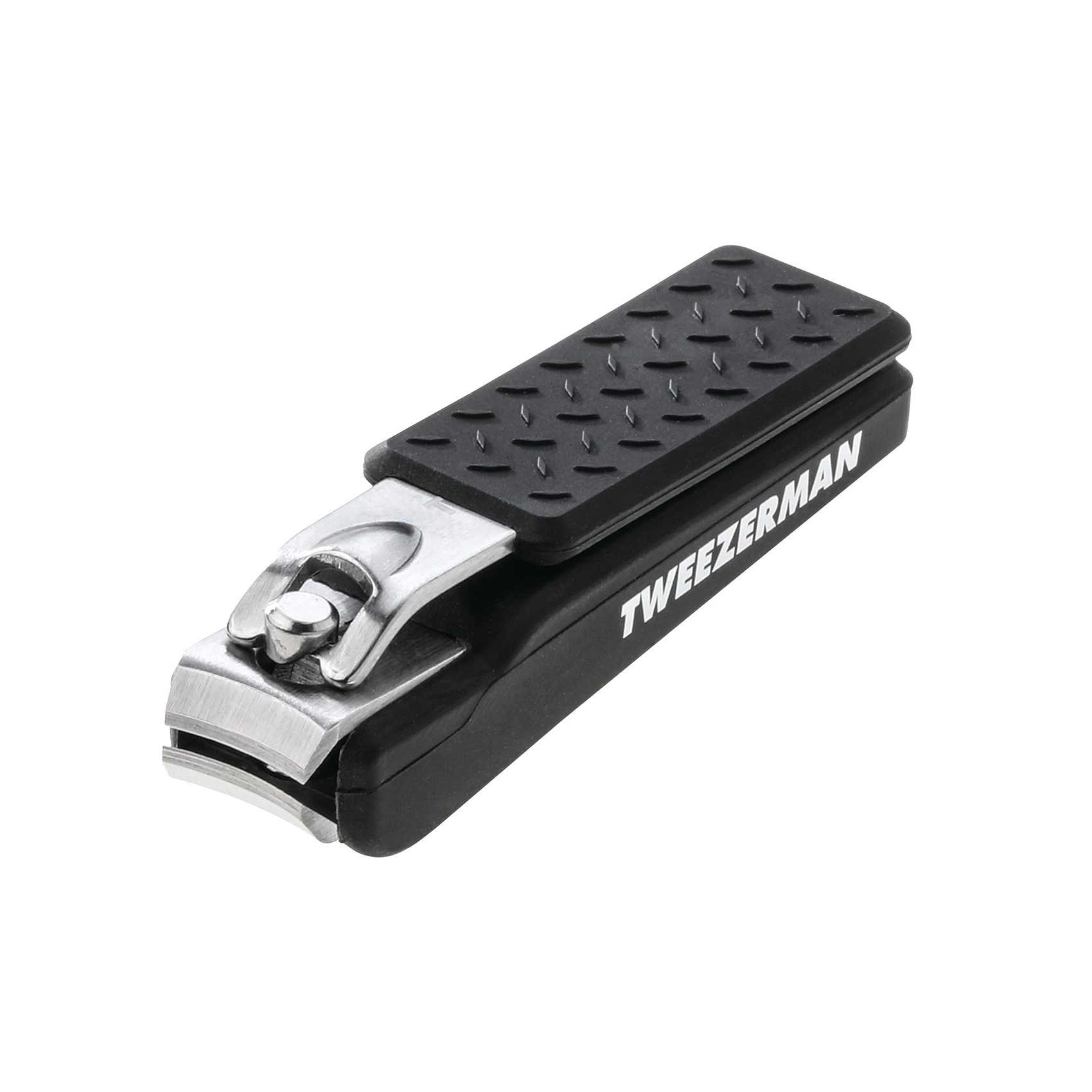 Tweezerman Precision Grip Fingernail Clipper - Professional Stainless Steel Nail Trimmer for Men & Women - Perfect for Travel, Home & Salon Use