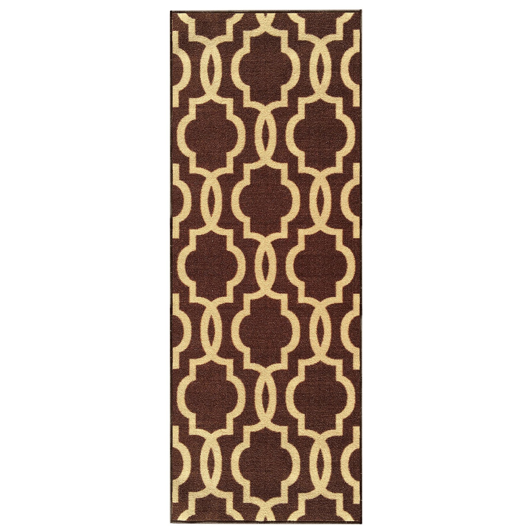 Non-Slip Moroccan Trellis Runner Rug 22