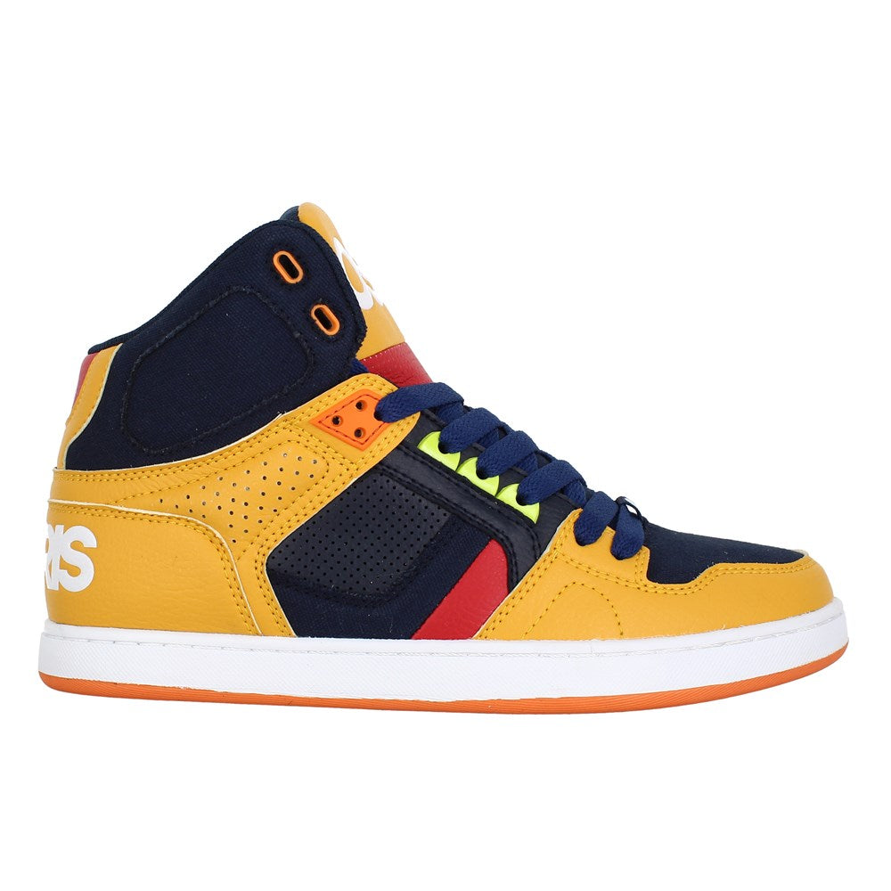 Osiris NYC 83 CLK Skate Shoes - Tan/Navy/Red Colorway - Perfect for Street Skateboarding & Casual Wear