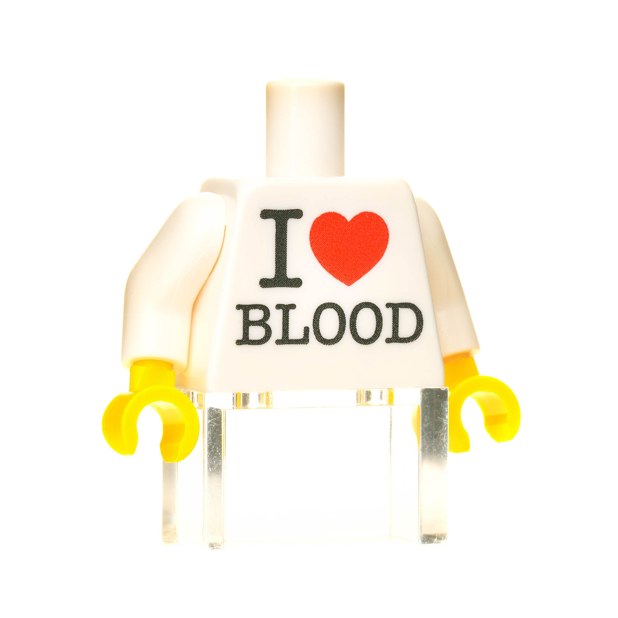 I Heart Blood Torso White - Halloween Decorations, Horror Props & Gothic Home Decor for Spooky Parties, Haunted Houses and Theatrical Productions