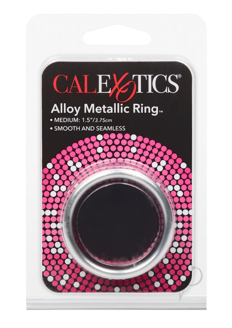 Premium Alloy Metallic Cock Ring - Medium Size 1.5 Inch Silver Tone for Enhanced Pleasure & Performance - Perfect for Couples & Solo Play