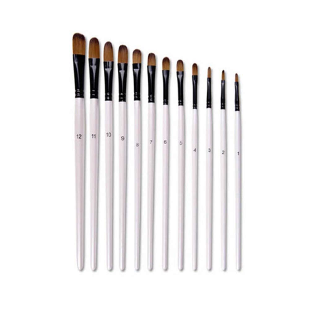 12-Piece Artist Paint Brush Set - Multi-Function Watercolor & Oil Painting Brushes with Nylon Hair for Professional & Beginner Artists | Perfect for Canvas, Acrylic, Gouache & Sketching