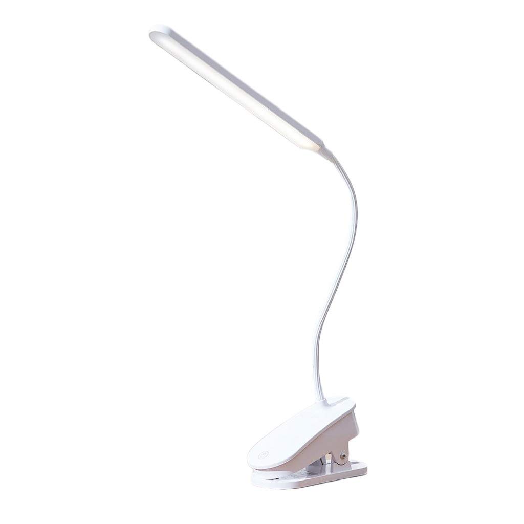 MDRBB LED Desk Lamp - Eye Protection Study Lamp with USB Charging, Adjustable Brightness for Reading, Writing & Working - Perfect for Dorm, Bedroom & Office (White) - Ideal for Students, Professionals & Home Use