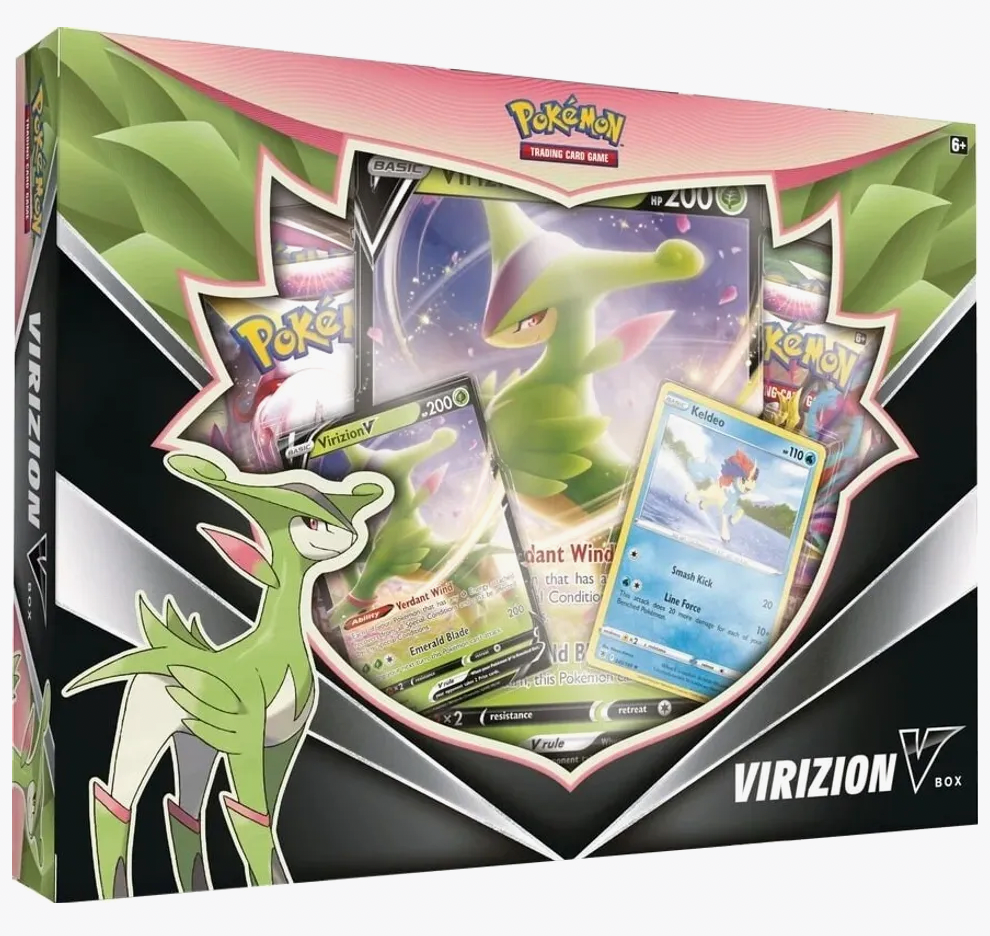 Pokemon Virizion V Box - Exclusive Trading Card Game Collectible for Battles & Tournaments | Perfect for Pokemon TCG Players & Fans