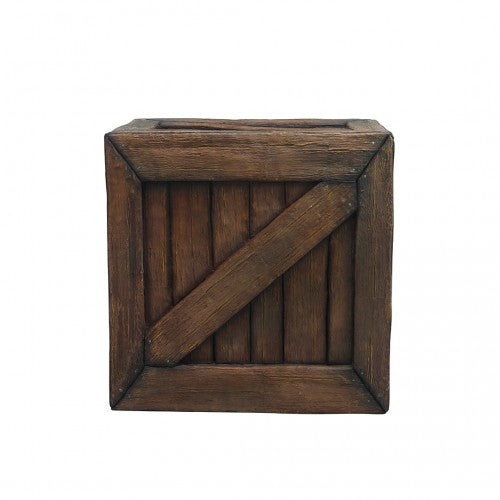 2.5 Inch Brown Wooden Crate - Small Storage Box for Home, Office, and DIY Projects - Perfect for Organizing, Decorating, and Gift Packaging