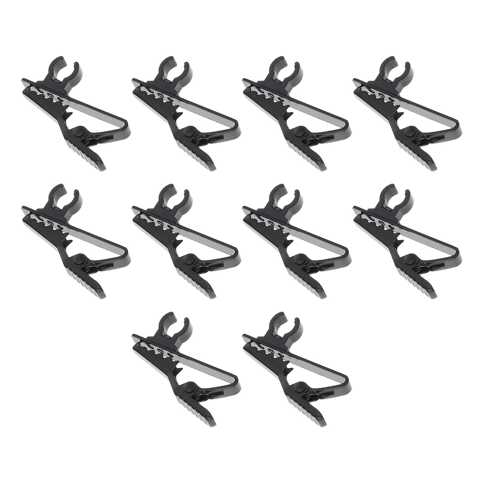 ARTIBETTER 10 Pack Lavalier Microphone Clips - Clip-on Mic Holder for Lapel Microphones, DSLR, Camcorders - Durable Microphone Accessories for Podcasting, Interviews, Live Streaming & Video Recording