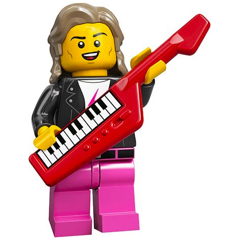 Vintage 80's Musician Lego Minifigure - Series 20 Collectible Toy for Adults & Kids - Perfect for Music Lovers, Gift Giving & Lego Display Collections
