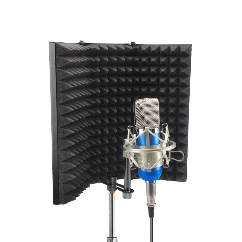 Professional Foldable Adjustable Mic Foam Windscreen for Vocal Recording - Noise Reduction & Sound Absorption - Perfect for Podcasting, Singing, and Studio Sessions