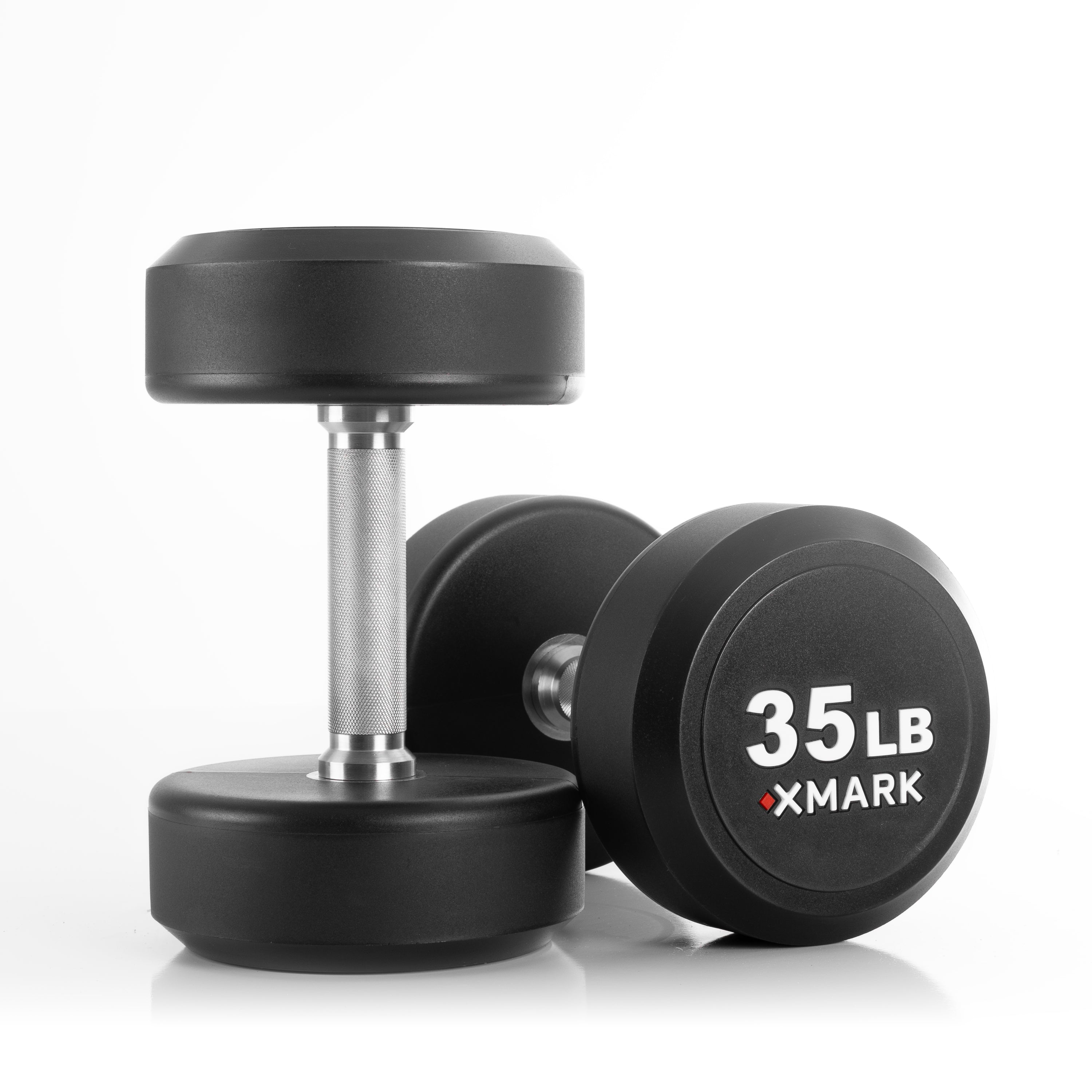 Commercial Urethane Dumbbells Set - 5 Pairs (50lb & 75lb) - Round Weight Plates for Gym, CrossFit & Home Workouts - Durable Fitness Equipment for Strength Training