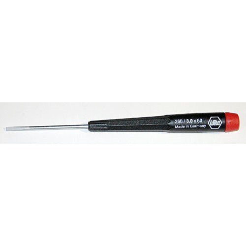 Wiha 26032 3mm x 60mm Slotted Screwdriver - Precision Screwdriver for Electronics, Jewelry & Small Appliances Repair - Perfect for DIY, Home & Professional Use