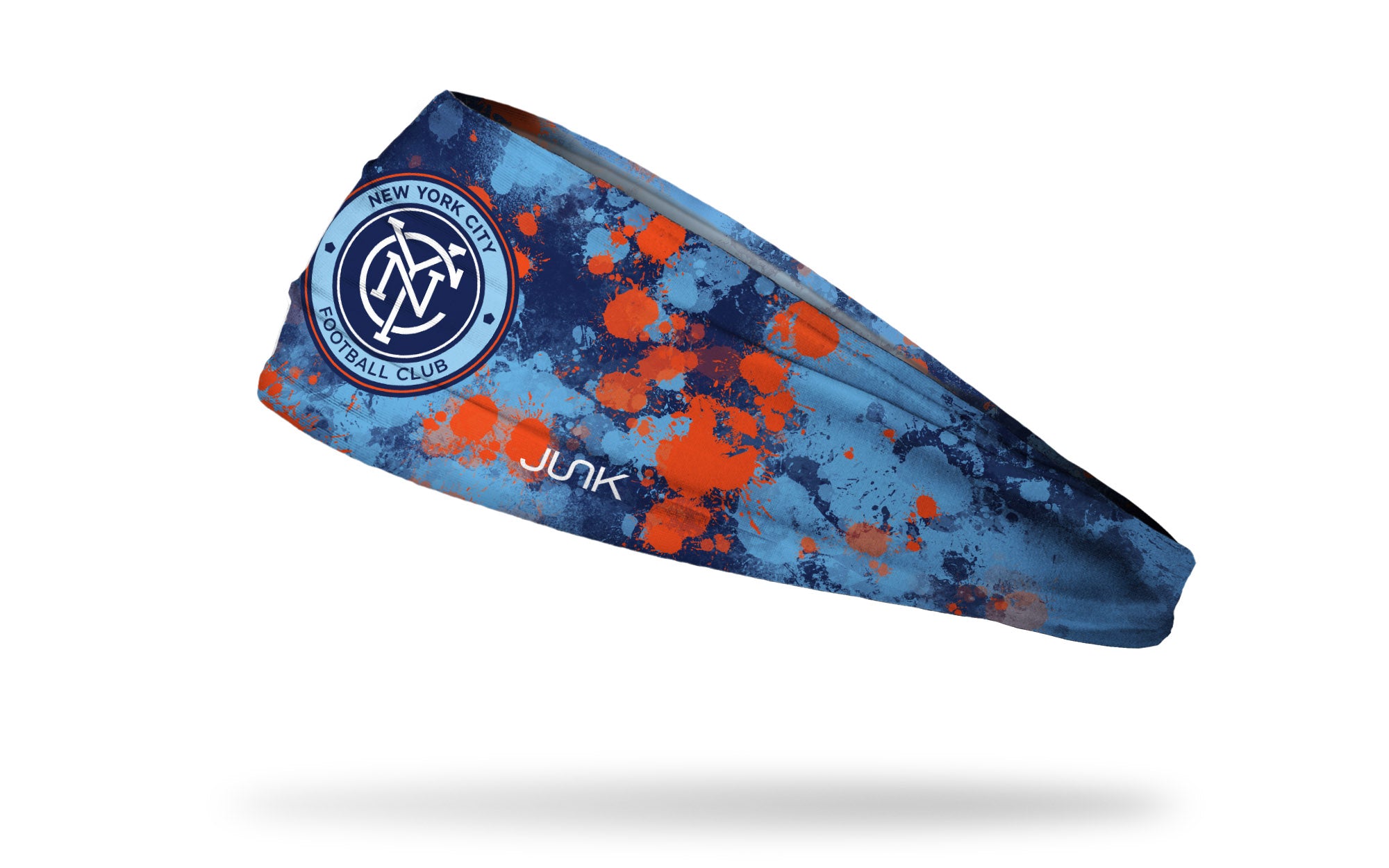 New York City FC Splatter Big Bang Lite Headband - Comfortable & Breathable Soccer Headband for Men & Women - Perfect for Running, Training & Sports Fans