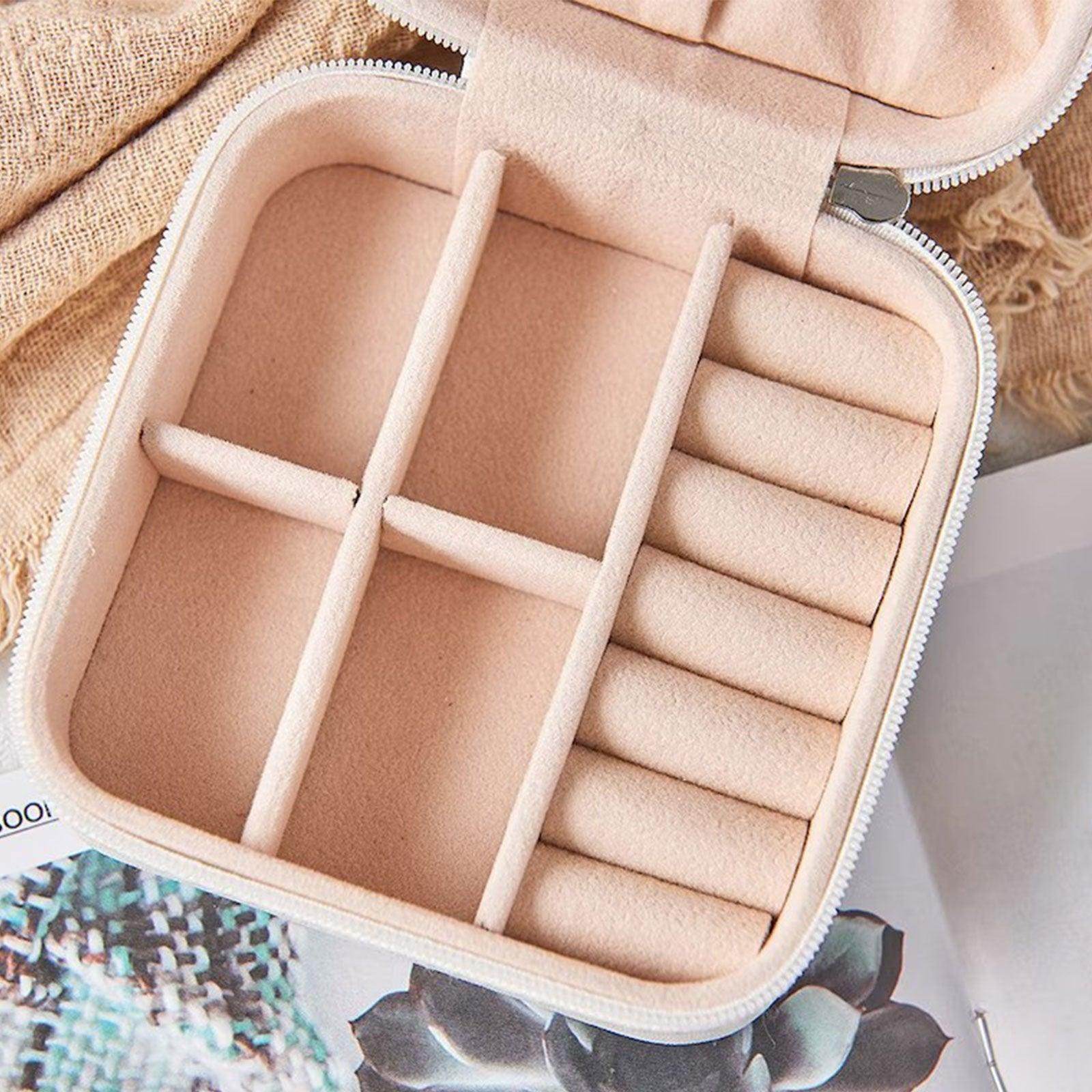 Elegant Jewelry Storage Box for Rings, Necklaces & Earrings - Perfect for Travel, Home & Gift Giving - 786026643851
