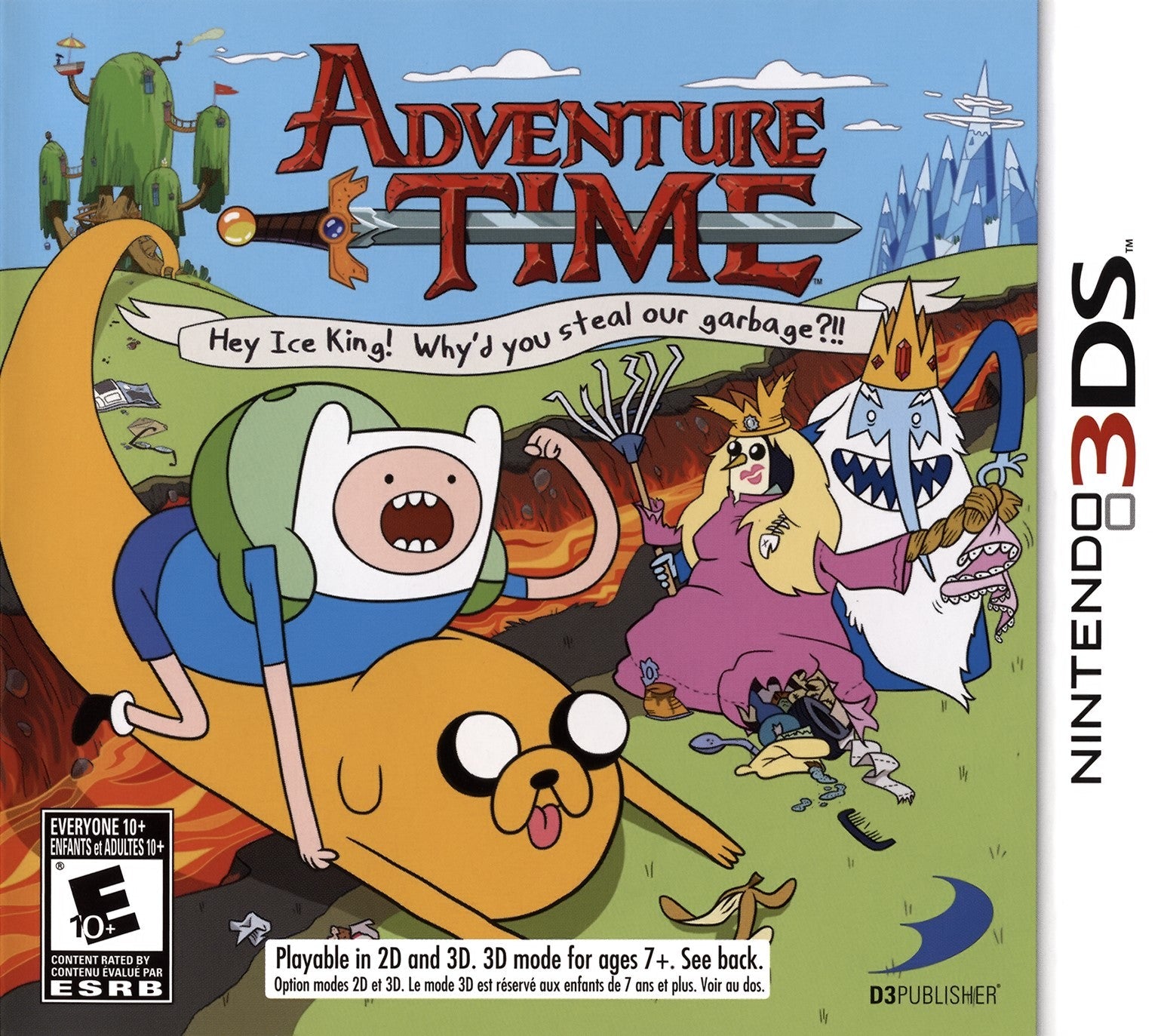 Adventure Time: Hey Ice King! Why'd You Steal Our Garbage?!! Nintendo 3DS Game - Fun Adventure Game for Kids & Teens - Perfect for Travel & Family Game Nights
