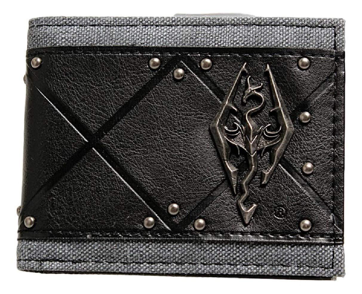 The Elder Scrolls V: Skyrim Themed Bi-Fold Wallet - Stylish Leather Wallet for Men & Women - Perfect for Gaming Fans & Fantasy Lovers (Gift Idea for Gamers, Cosplay, Comic Con)