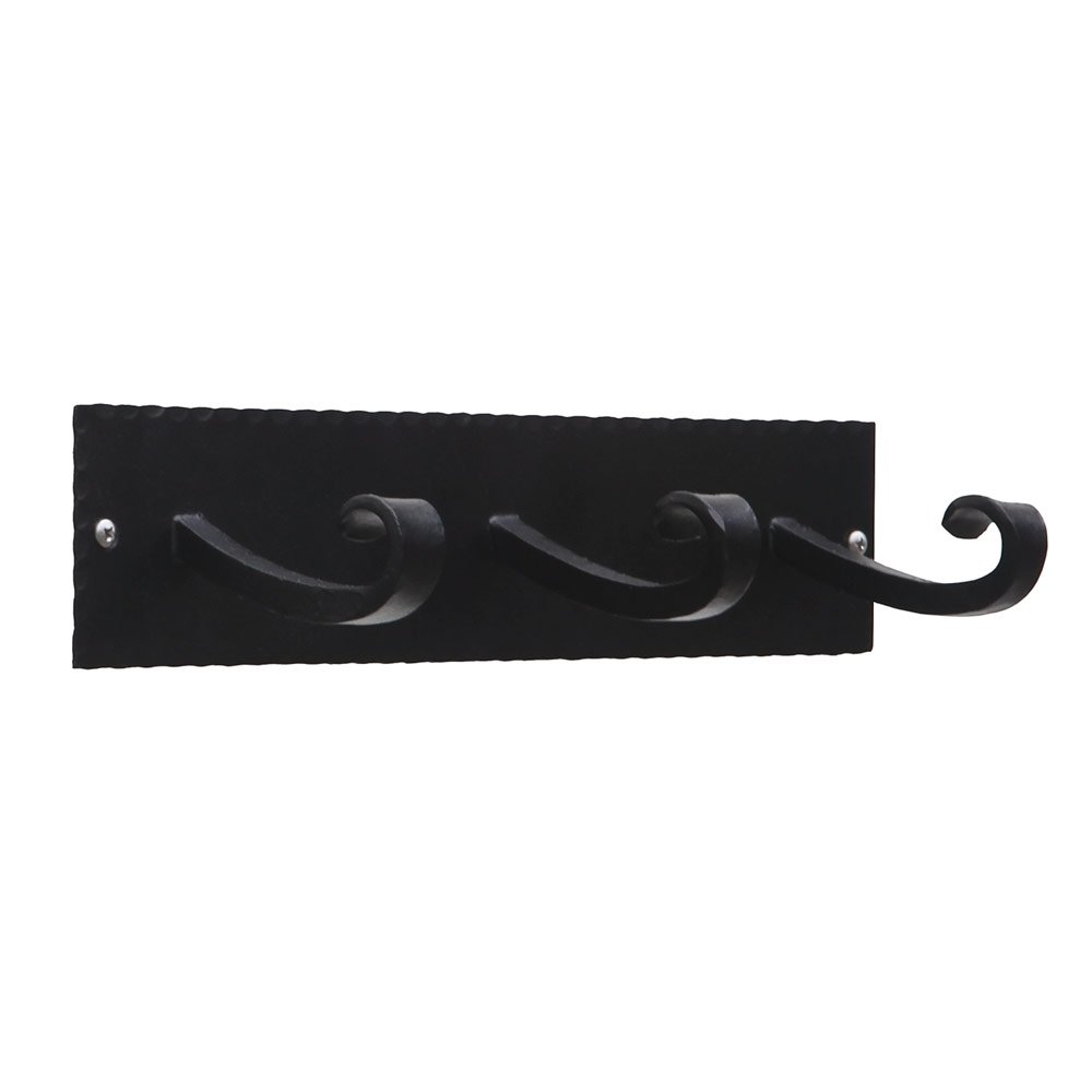 Achla Designs Lodge Wrought Iron Triple Hook Wall Bracket - Rustic Coat Rack for Entryway, Bathroom & Bedroom Organization