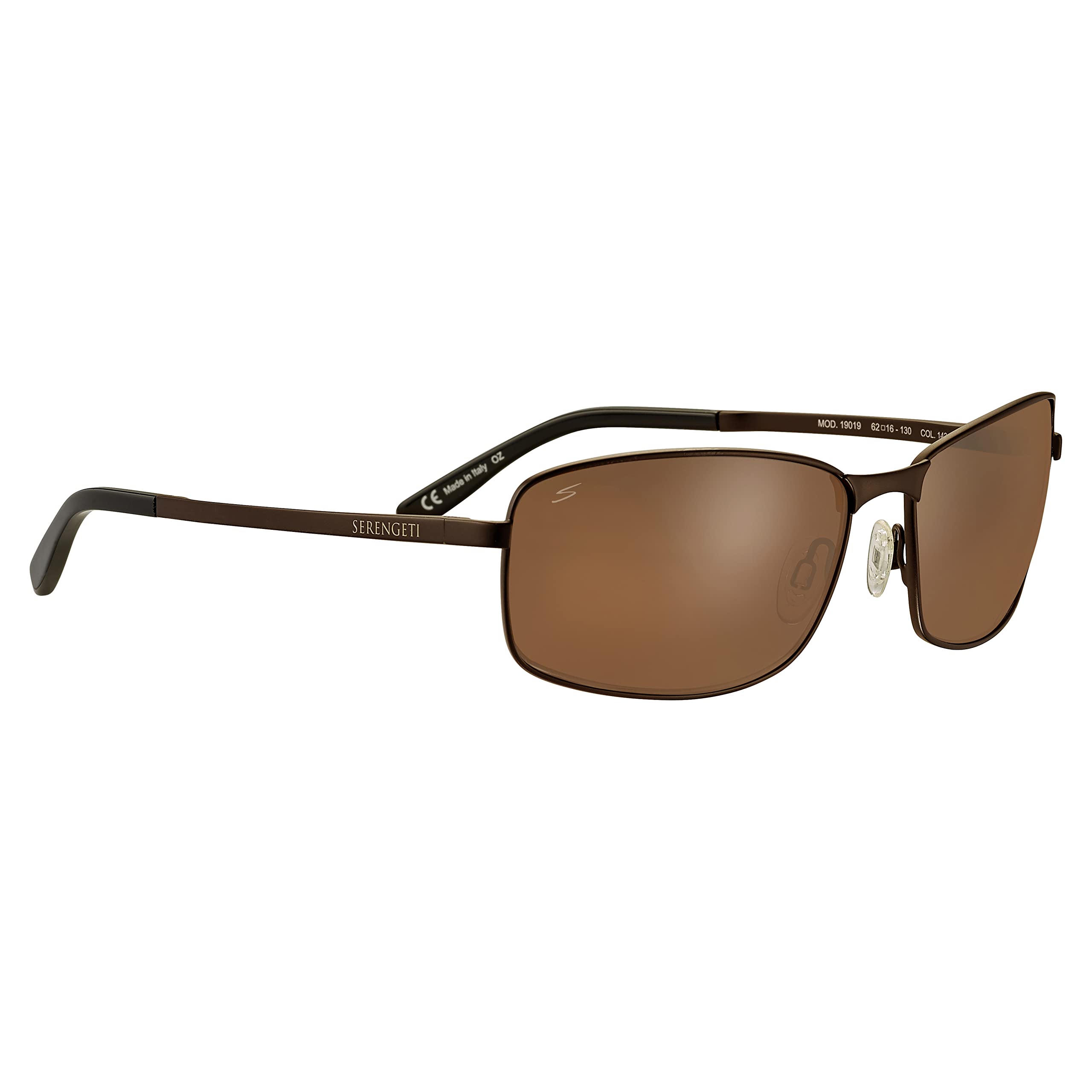Serengeti VARESE 2.0 Brushed Brown Saturn Drivers Non-Polarized Sunglasses for Men - Large Size Sport & Driving Eyewear - Perfect for Outdoor Activities, Running, and Road Trips