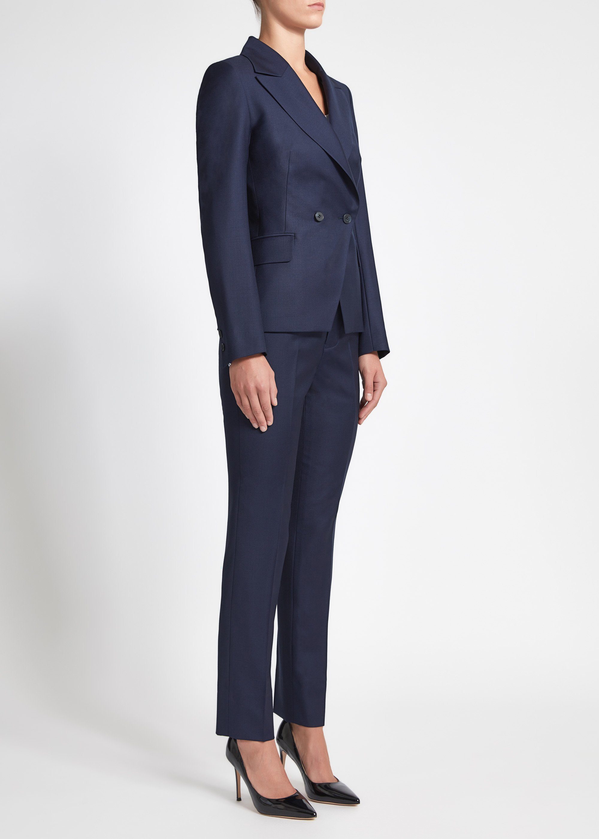 Ariana Women's Navy Blue Suit - Elegant Business Blazer & Pants Set for Office, Interviews & Professional Events