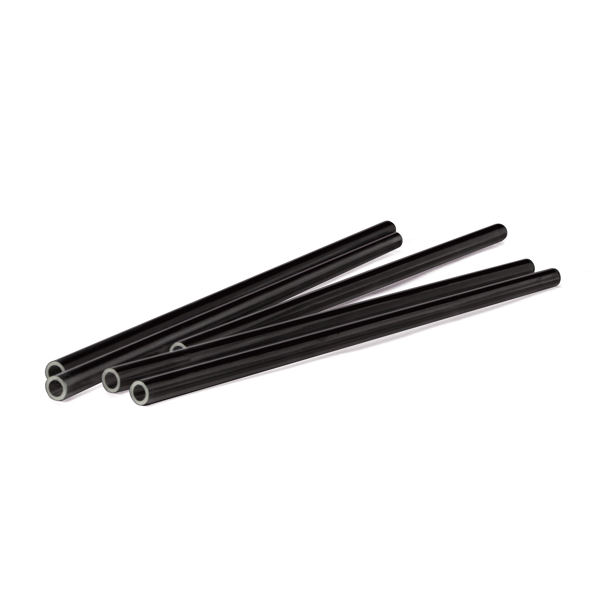 BUSWELL® Reusable Drinking Straws - 200 Pack, 7 7/8 Inch (20cm) Black Plastic Straws for Smoothies, Cocktails & Parties - Eco-Friendly & BPA-Free