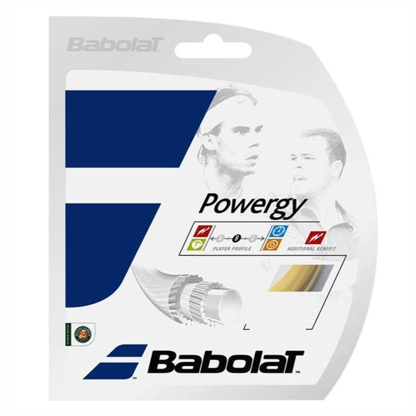 Babolat Powergy 16/1.30 Natural Tennis String | High-Performance Tennis Racket String for Control & Comfort | Perfect for Competitive Play & Training Sessions