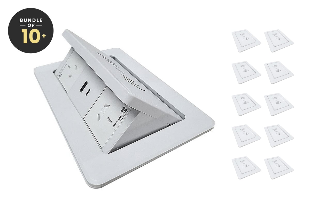 DPG Swift In-Desk Wireless Charger - Fast Qi Charging Pad for iPhone, Samsung, AirPods - Perfect for Office, Home & Workspace