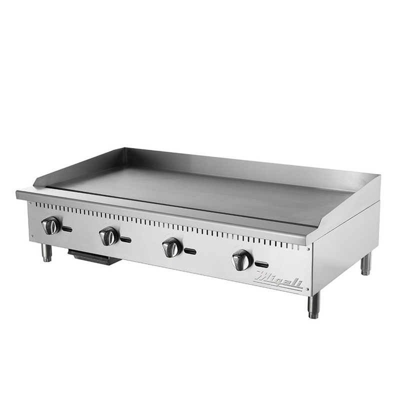 Migali C G48 48-Inch Wide Commercial Manual Griddle - 120,000 BTU Natural Gas/Liquid Propane Kit - Perfect for Restaurants, Diners & Catering Businesses