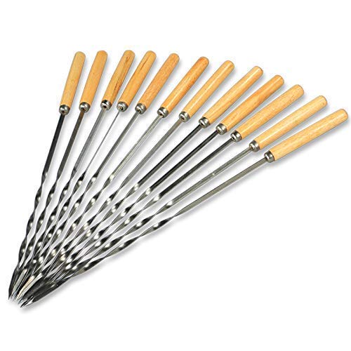 12-Pack Stainless Steel BBQ Grill Forks - Heavy Duty Barbecue Forks for Grilling, Roasting & Serving - Perfect for Backyard BBQs, Camping & Outdoor Cooking