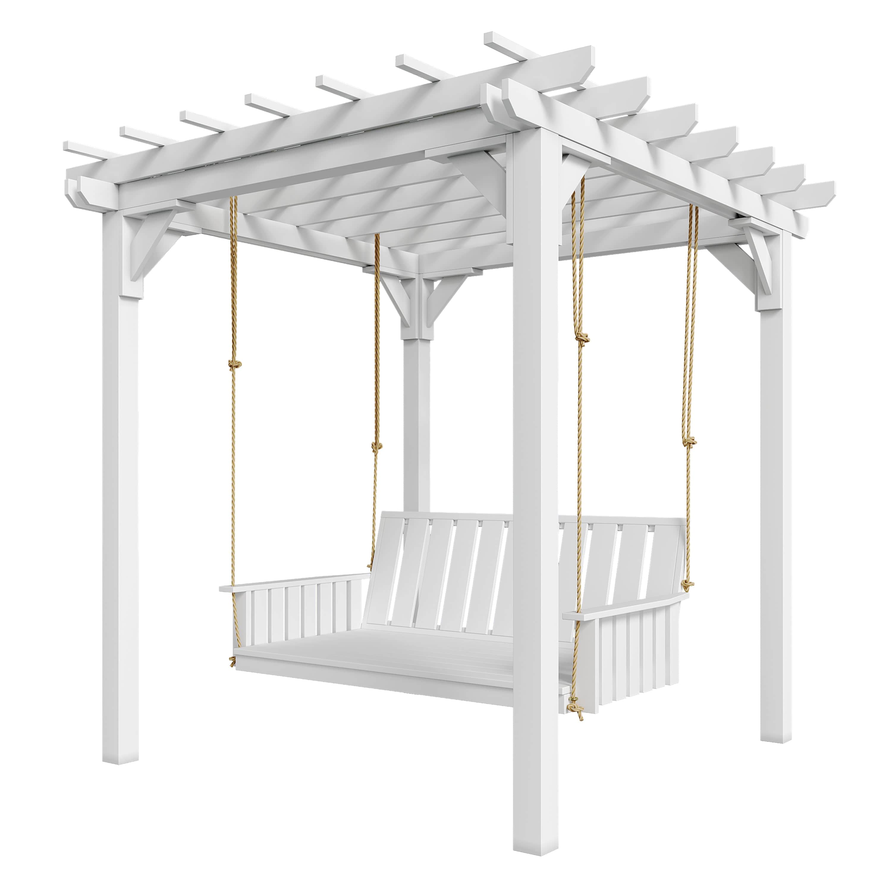 Keystone Amish Co. Weston Red Cedar Garden Arbor With Swing Set - Rustic Outdoor Wooden Arch for Gardens, Weddings & Backyard Decor