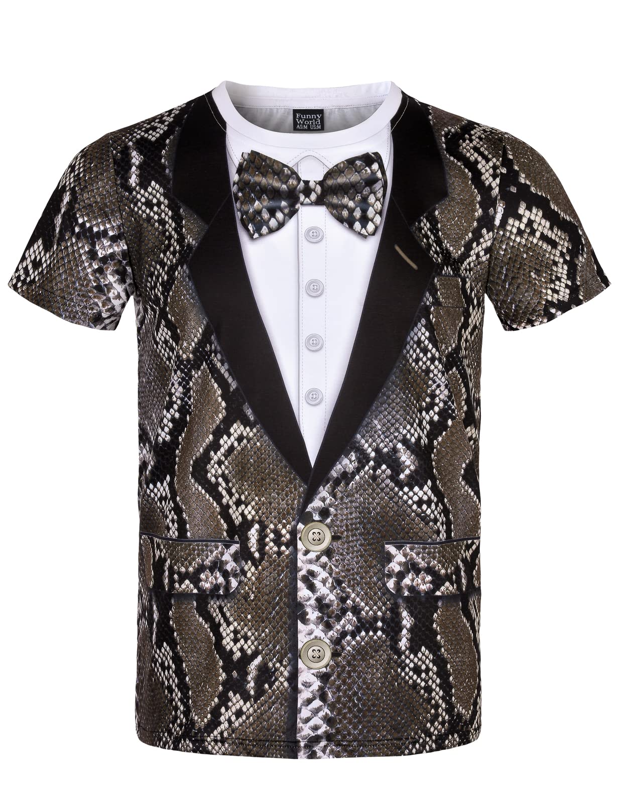 Funny Animal Print Tuxedo T-Shirts for Men - Novelty Graphic Tees for Parties, Cosplay & Casual Wear