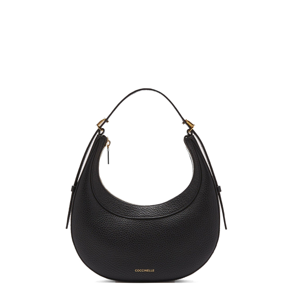 Coccinelle Whisper Noir Hobo Bag - Premium Leather Handbag for Women | PIP530101 | Black | Perfect for Work, Travel & Everyday Use