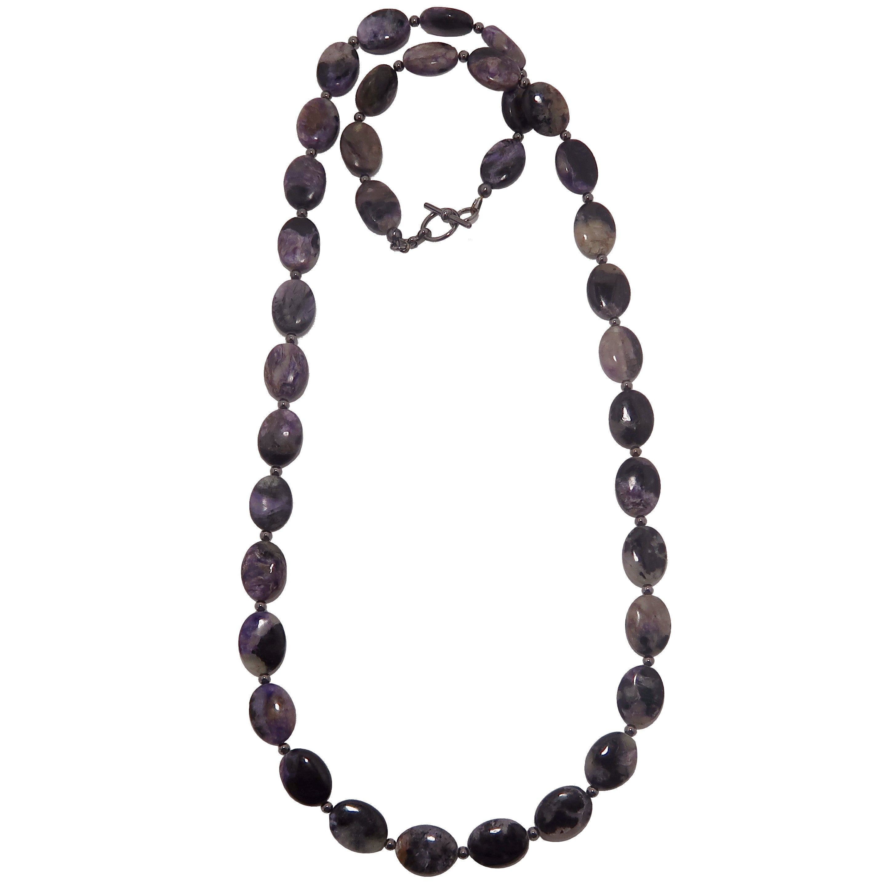 Charoite Necklace - Rare Purple Stone Jewelry with Spiritual Swirl Design | Perfect for Meditation, Healing & Unique Fashion Accessories