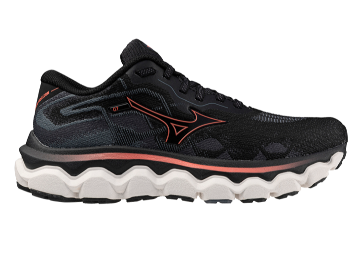 Mizuno Wave Horizon 7 Women's Running Shoes (D Width) - Black Dubarry | Cushioned Support for Long Distance Running & Marathon Training