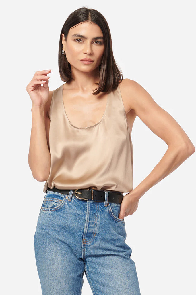 Cami NYC Jane Cami Top - Champagne Silk Slip Dress for Women | Elegant Night Out & Special Occasion Wear