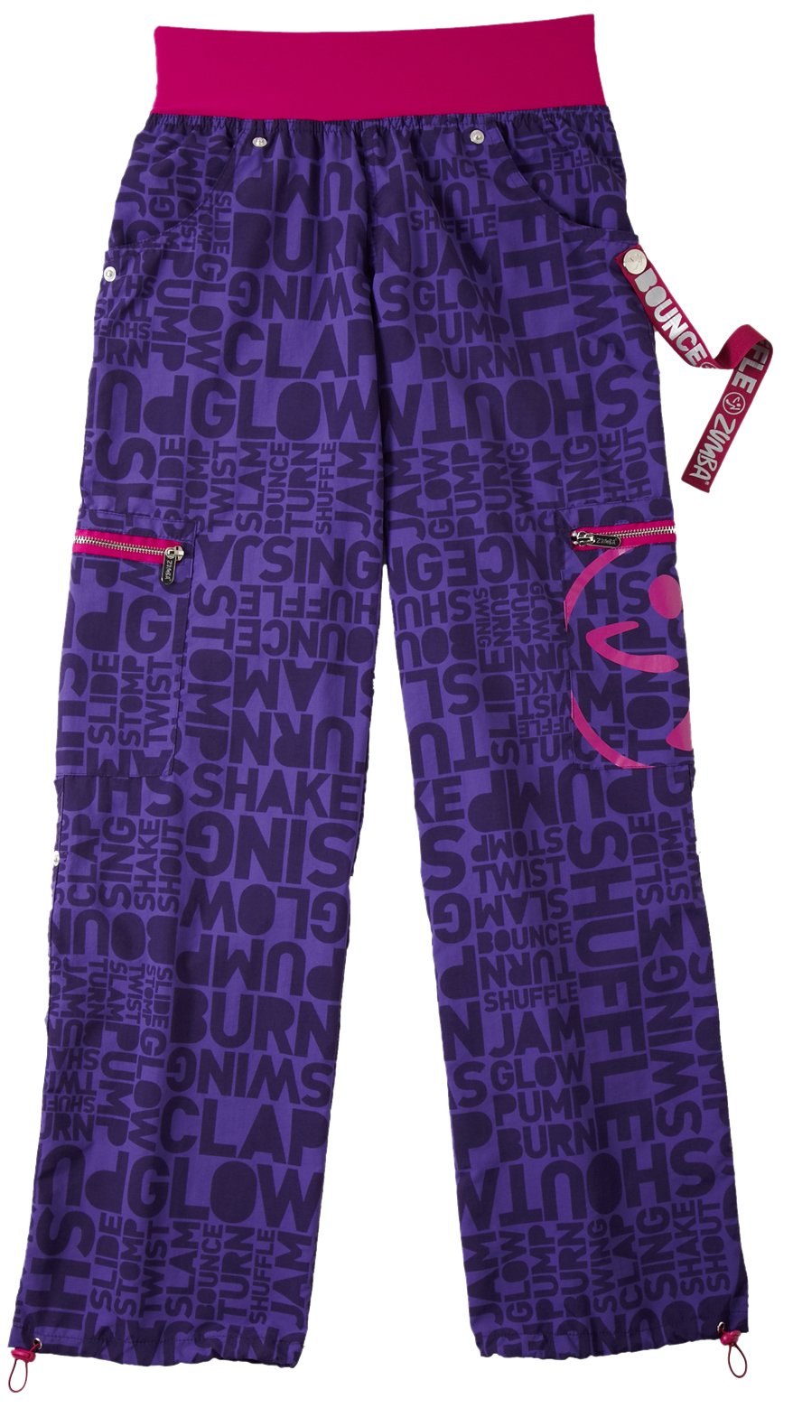 Zumba Fitness Women's Shout-Out Cargo Pants - High Waist Yoga Workout Pants with Pockets for Dance, Gym & Active Wear