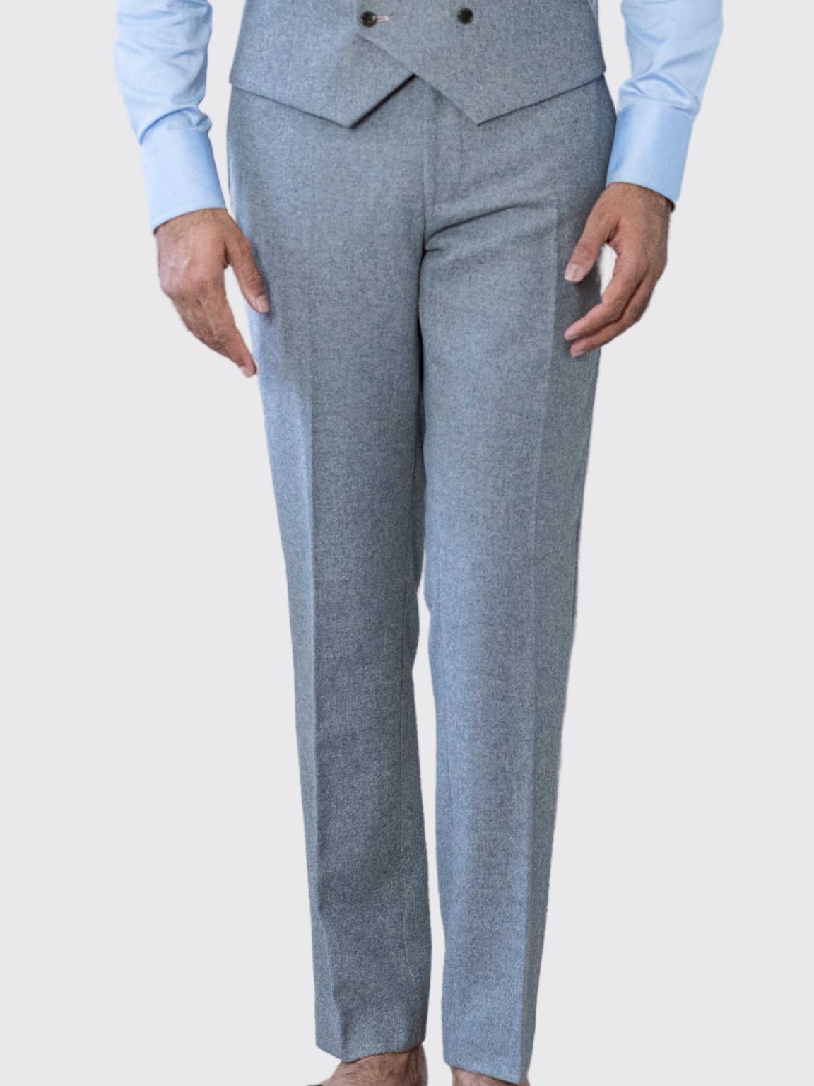 Harry Brown Ralph Grey Flannel Trousers for Men - Comfortable Winter Pants for Office, Casual & Outdoor Wear