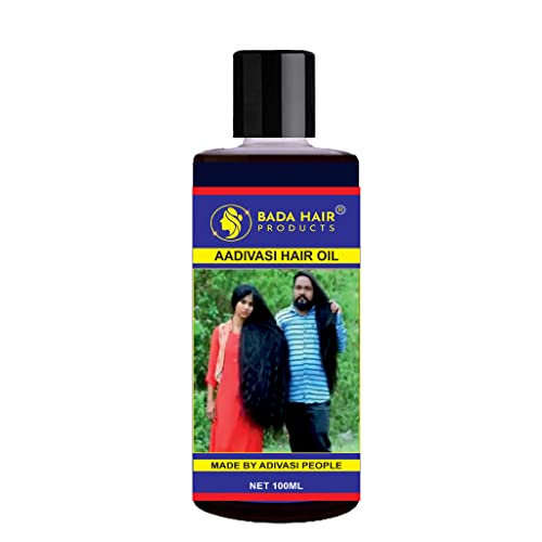 BADAHAIR® Adivasi Bhringraj Herbal Hair Oil - 100% Pure Ayurvedic Hair Growth Treatment for Strong, Healthy Hair | Stops Hair Loss & Promotes Thicker Hair | Natural Remedy for Dry Scalp & Split Ends | Perfect for Daily Hair Care & Scalp Massage (100ml)
