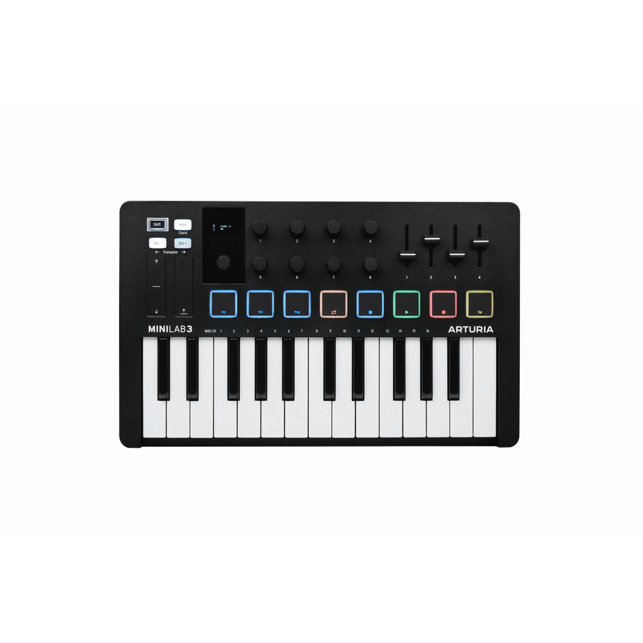 Arturia MiniLab Mk3 25-Key MIDI Keyboard Controller with DAW Integration - Perfect for Music Production, Live Performance & Home Studio (Black)